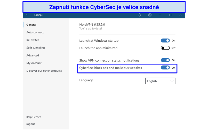 A screenshot of NordVPN's double VPN settings