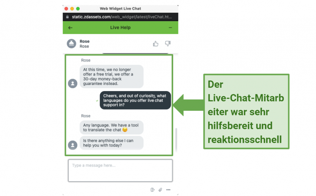 Graphic showing IPVanish and live chat conversation