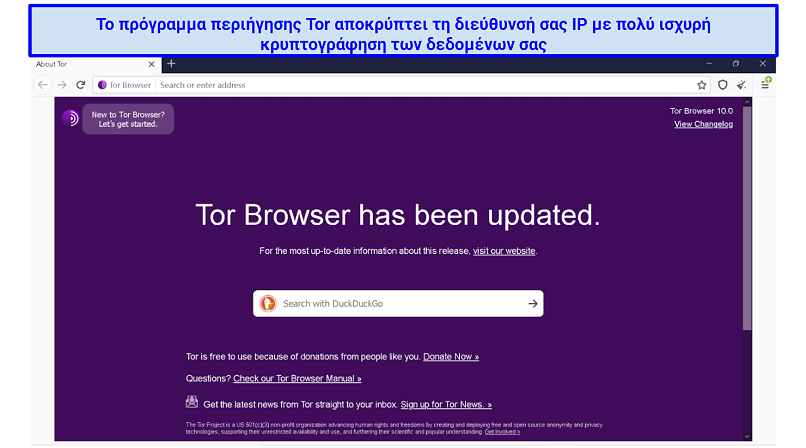 Graphic showing Tor browser