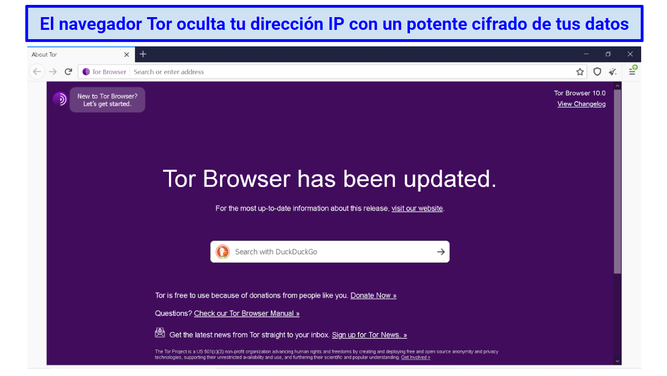 Graphic showing Tor browser