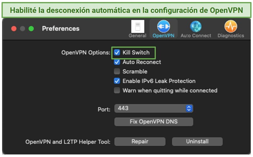 Graphic showing IPVanish and kill switch