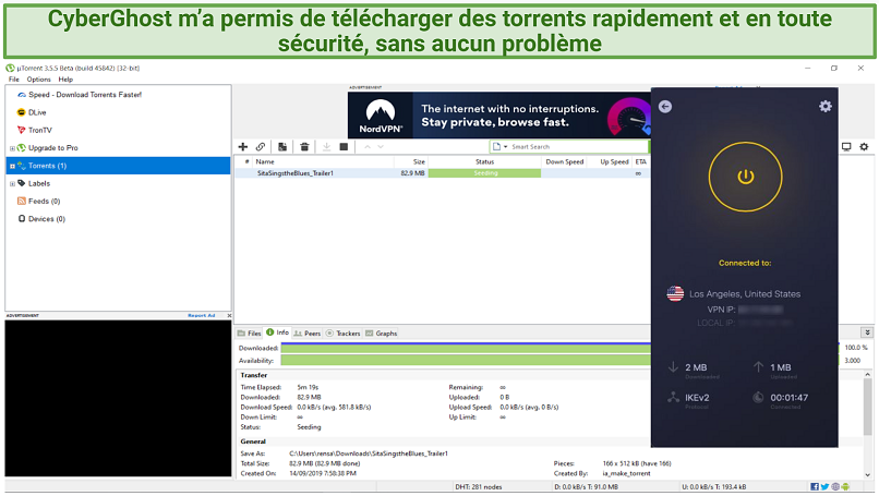 Graphic showing CyberGhost with uTorrent