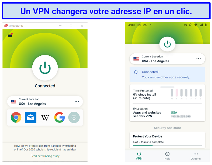 Graphic showing ExpressVPN apps