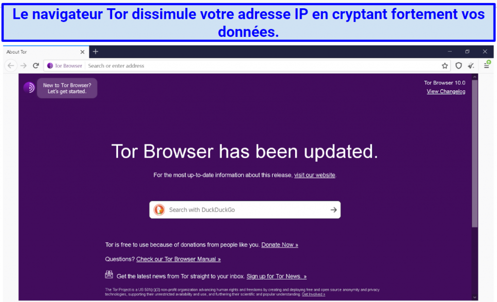 Graphic showing Tor browser