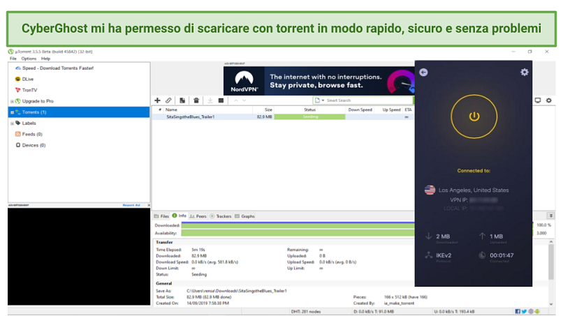 Graphic showing CyberGhost with uTorrent