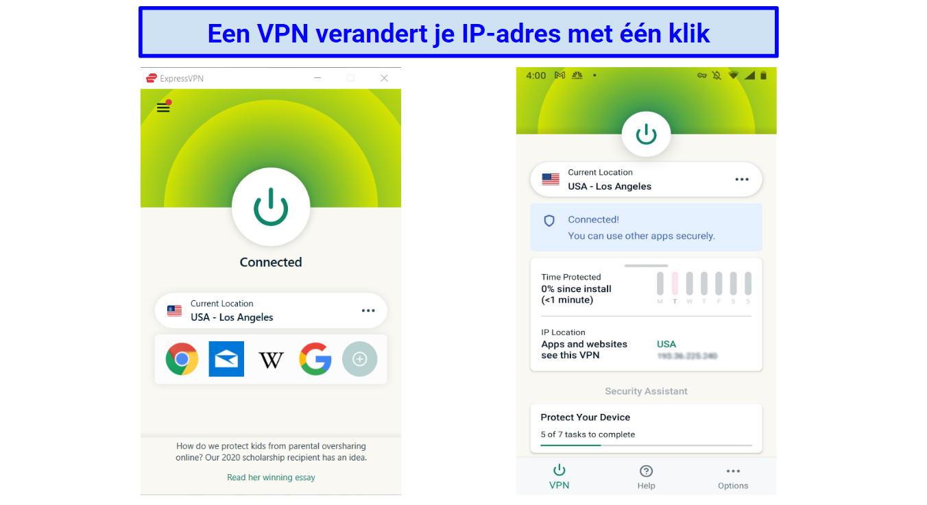 Graphic showing ExpressVPN apps