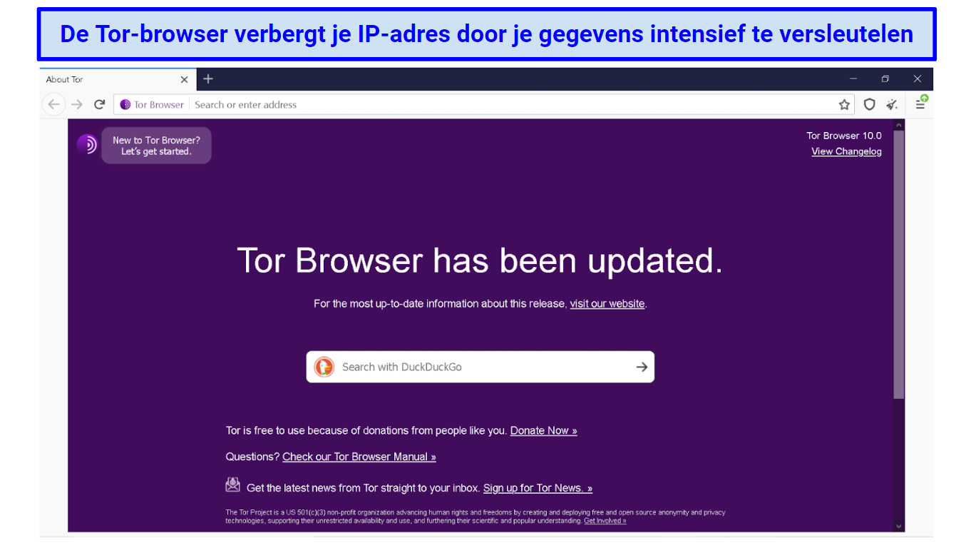 Graphic showing Tor browser