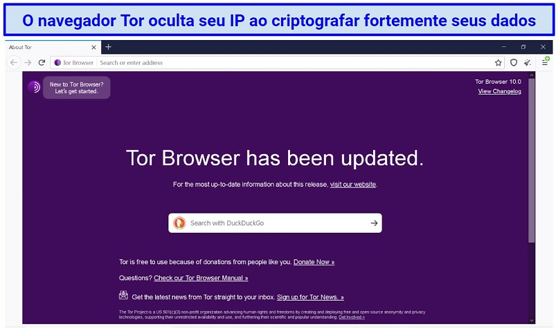 Graphic showing Tor browser