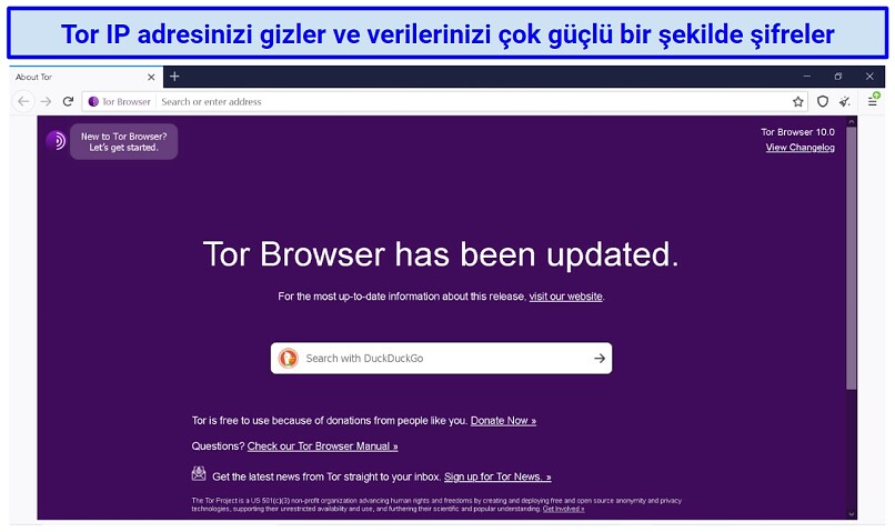 Graphic showing Tor browser