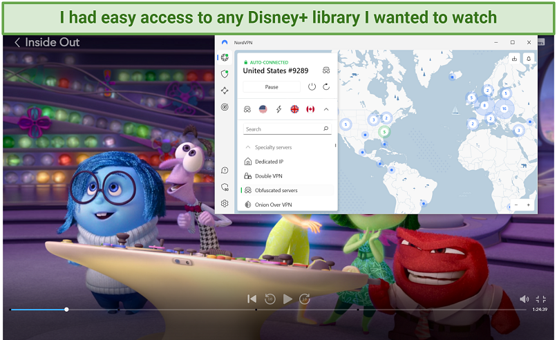 Watching Disney+ with NordVPN