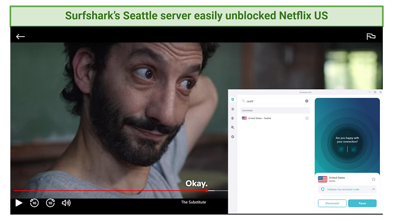 Screenshot of Netflix streaming 